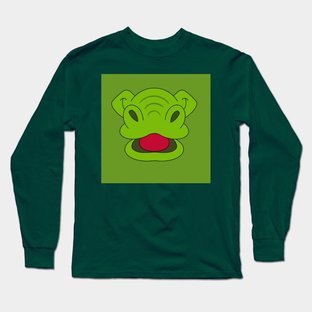 Crocodile Mouth Mask Long Sleeve T-Shirt by BeckyDesigns